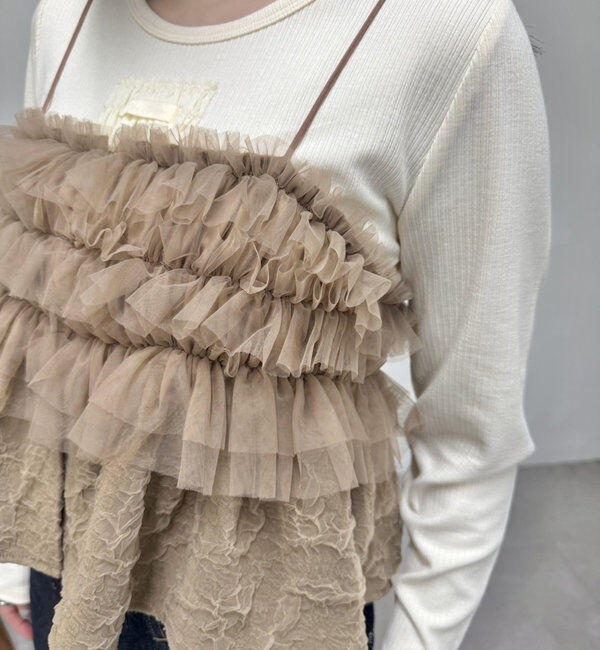  「フリルチュールギャザービスチェ」|シャツ・ブラウス|