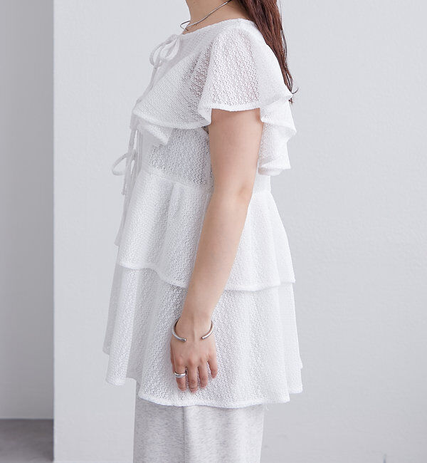  「ペプラムリボンチュニック」|シャツ・ブラウス|