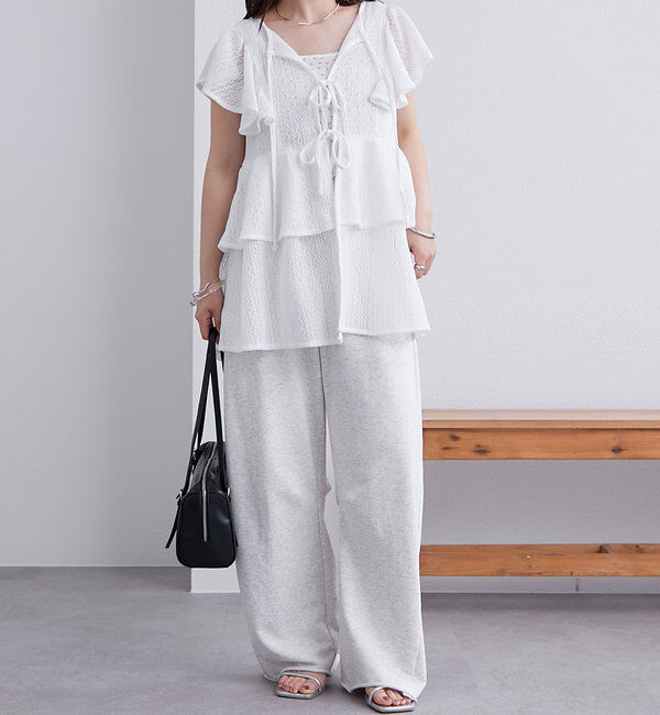  「ペプラムリボンチュニック」|シャツ・ブラウス|