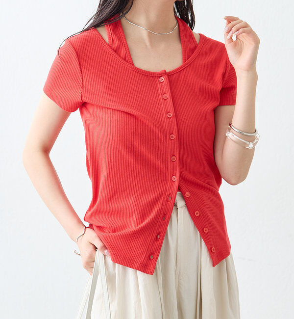  「ホルターレイヤードフレンチ」|Tシャツ・カットソー|