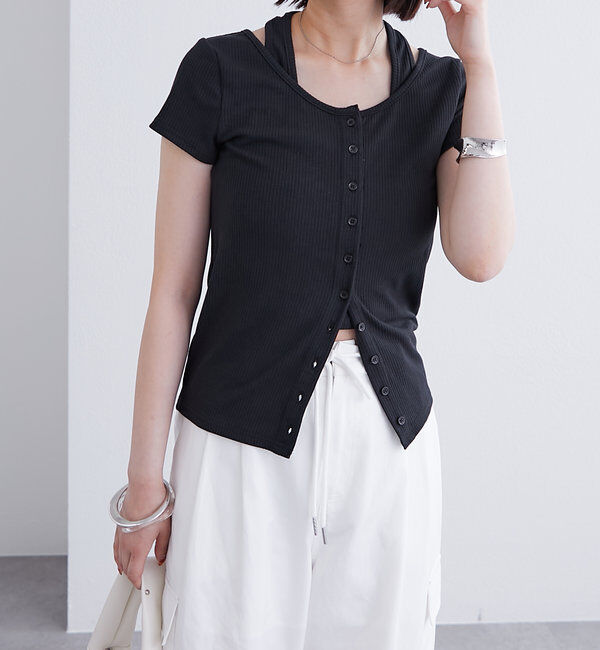  「ホルターレイヤードフレンチ」|Tシャツ・カットソー|