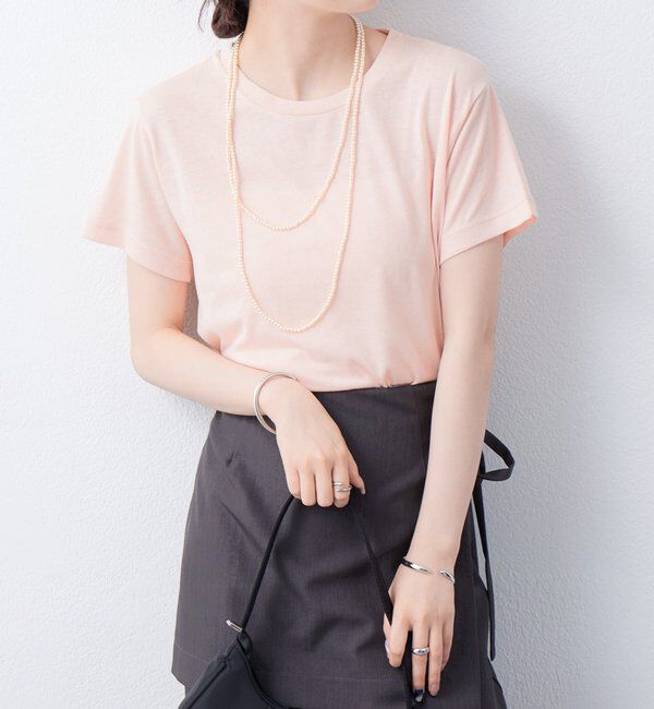  「シンプルTシャツ」|Tシャツ・カットソー|ピンク
