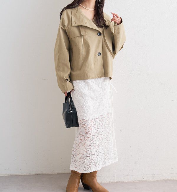 「スタンドカラーショートトレンチ」|トレンチコート|