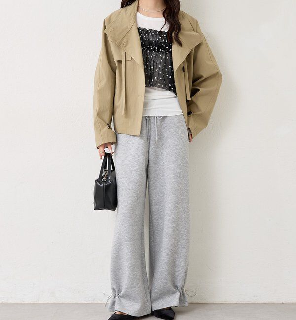  「スタンドカラーショートトレンチ」|トレンチコート|