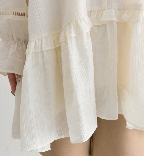  「ラッフルティアードミニワンピース」|ワンピース|