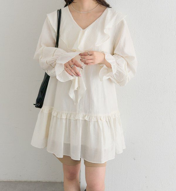  「ラッフルティアードミニワンピース」|ワンピース|