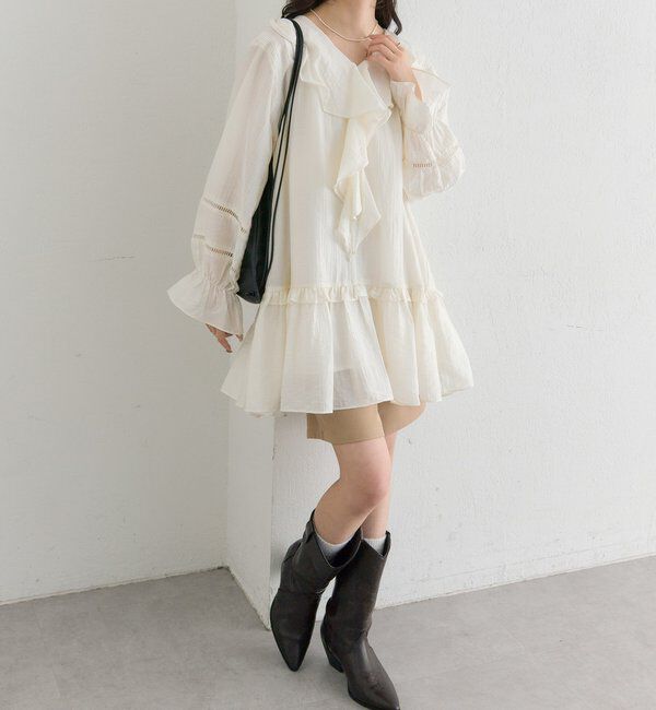  「ラッフルティアードミニワンピース」|ワンピース|