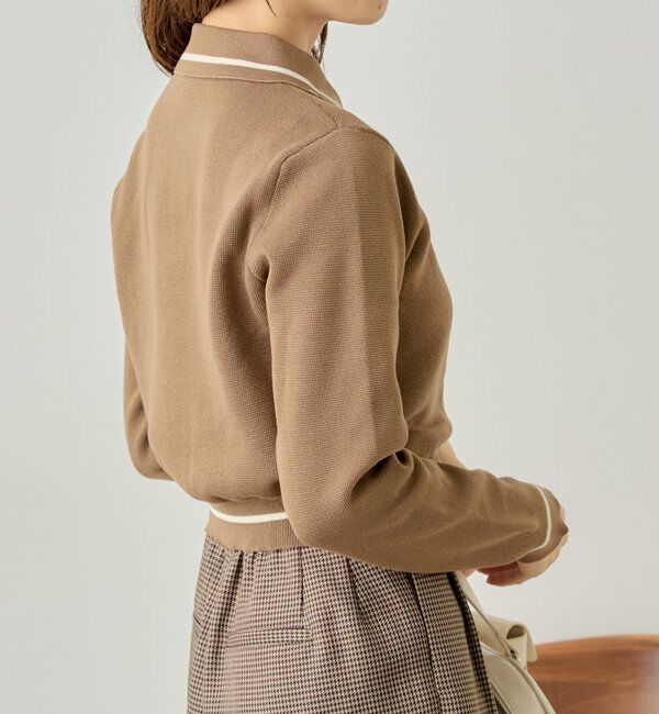  「ロゴ刺繍長袖ポロ」|ニット・セーター|