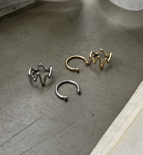  「〈GOLDY/ゴールディ〉2SETグラフリング」|リング|シルバー