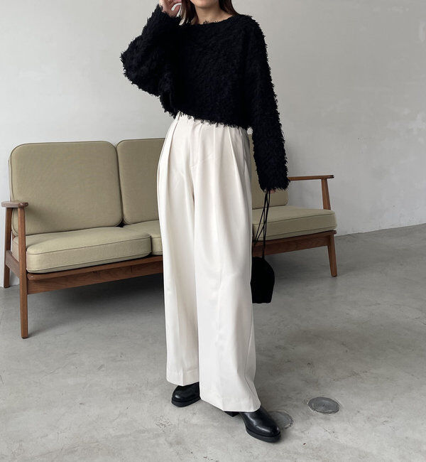  「【人気アイテム再入荷】フリンジボートネックプルオーバー」|ニット・セーター|