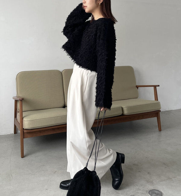  「【人気アイテム再入荷】フリンジボートネックプルオーバー」|ニット・セーター|