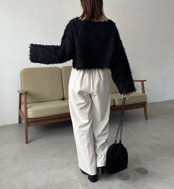  「【人気アイテム再入荷】フリンジボートネックプルオーバー」|ニット・セーター|