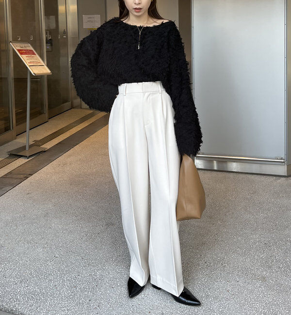  「【人気アイテム再入荷】フリンジボートネックプルオーバー」|ニット・セーター|