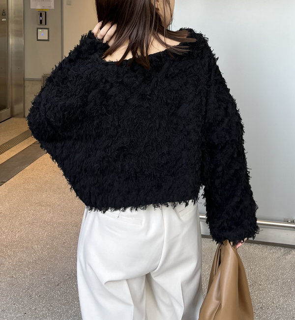  「【人気アイテム再入荷】フリンジボートネックプルオーバー」|ニット・セーター|