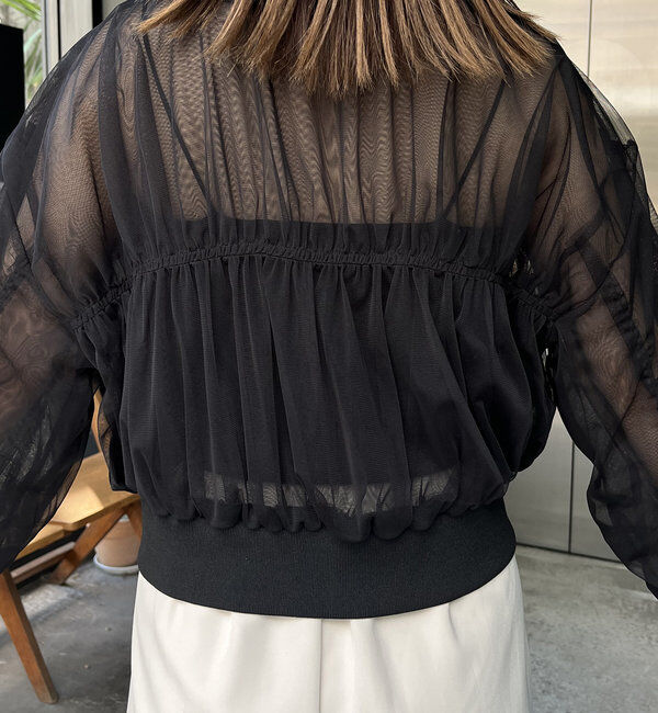  「チュールギャザーブルゾン」|ブルゾン・スタジャン|