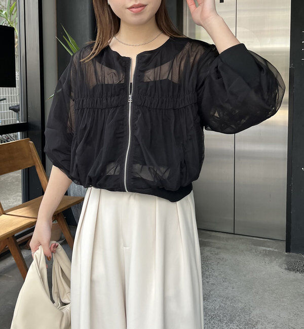  「チュールギャザーブルゾン」|ブルゾン・スタジャン|