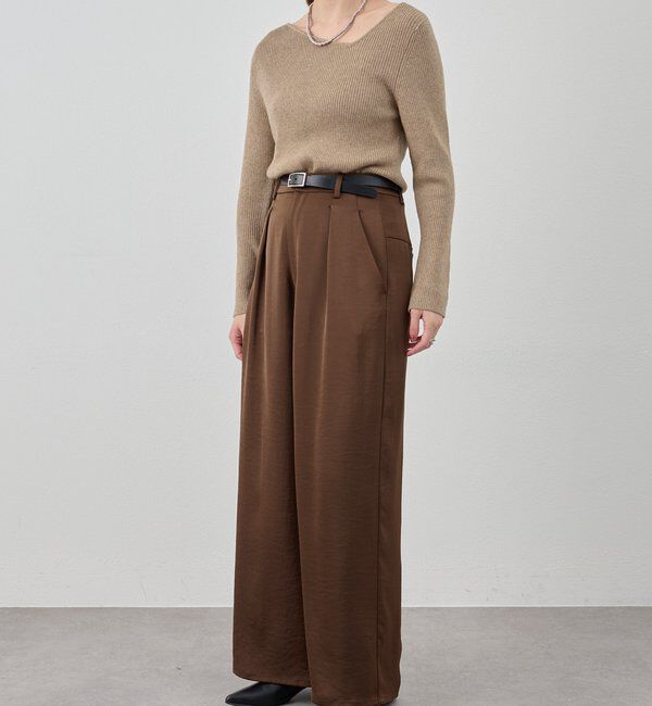  「【4色展開】アシンメトリーリブニット」|ニット・セーター|