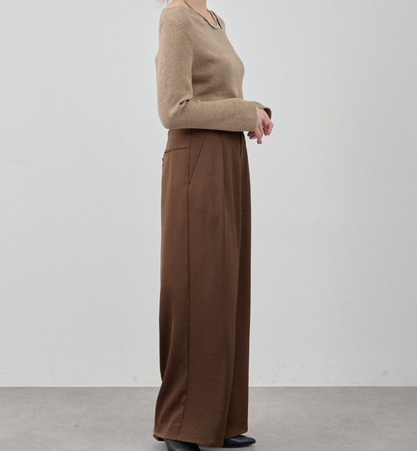  「【4色展開】アシンメトリーリブニット」|ニット・セーター|