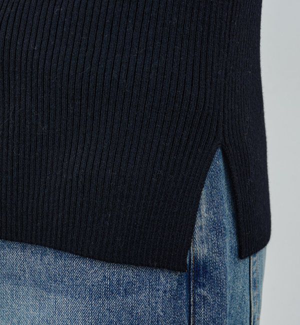  「【4色展開】アシンメトリーリブニット」|ニット・セーター|