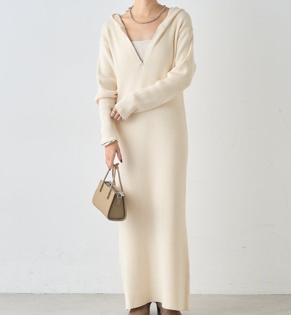  「フーデットジップワンピース」|ワンピース|