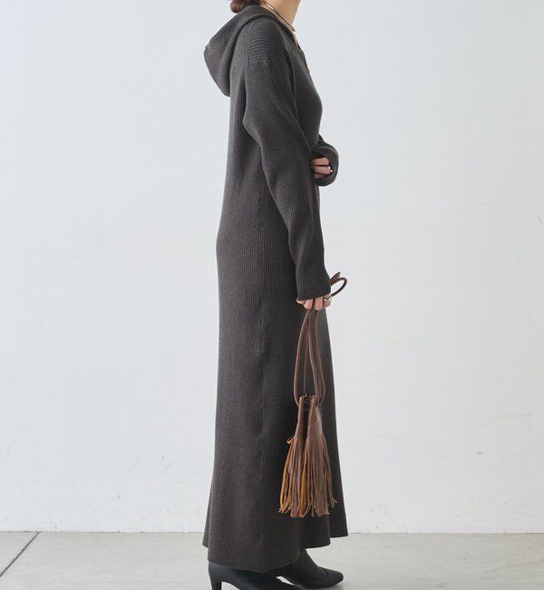  「フーデットジップワンピース」|ワンピース|