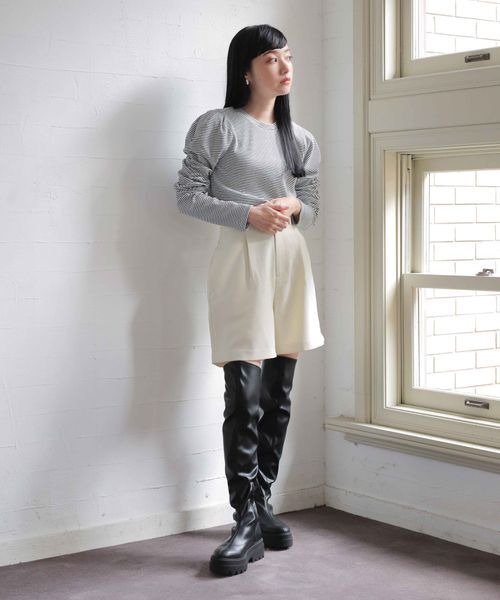 LOWRYS FARM「ウールライクタックショートパンツ」|その他|