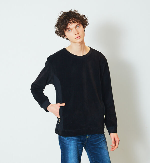 ABAHOUSE「ニットコール プルオーバー ニット」|ニット・セーター|ブラック