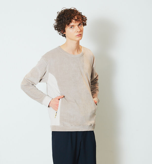 ABAHOUSE「ニットコール プルオーバー ニット」|ニット・セーター|グレージュ