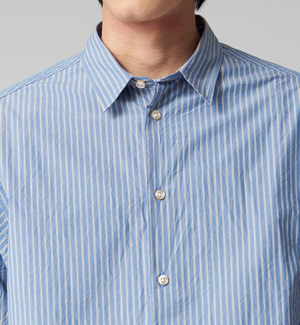 ABAHOUSE「タイプライター オーバーサイズ ストライプ ワッシャー シャツ」|シャツ・ブラウス|