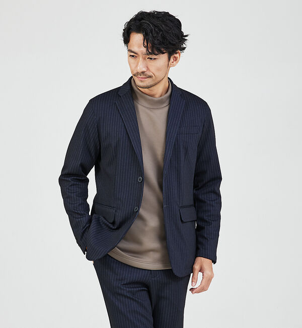 ABAHOUSE「【セットアップ対応】ポンチ ジャケット」|テーラードジャケット|ストライプ