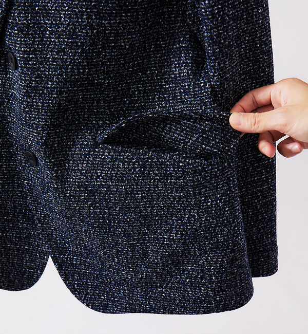 ABAHOUSE「【MASCHILE/セットアップ対応】ニット ボンディング ジャケット」|テーラードジャケット|