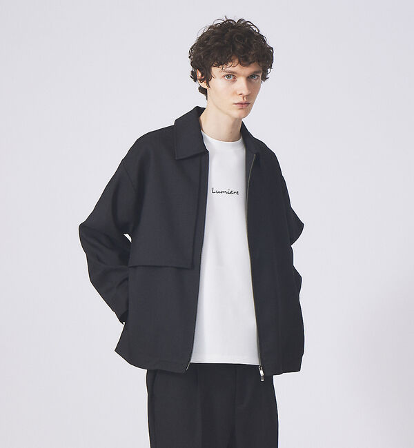 ABAHOUSE「【セットアップ対応】ポリカルゼ ジップブルゾン」|ブルゾン・スタジャン|ブラック