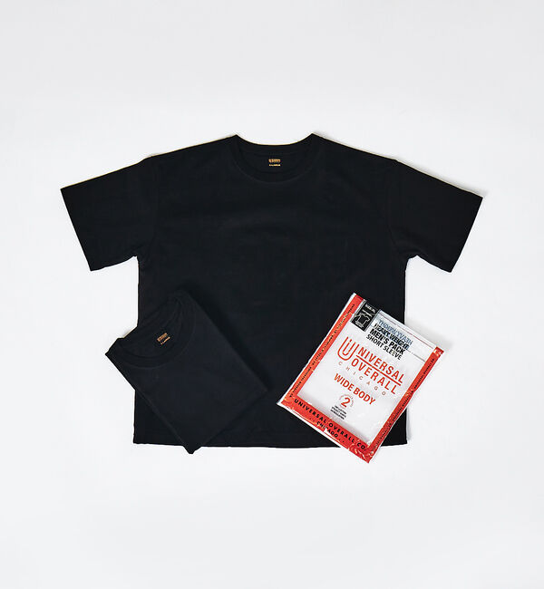 ABAHOUSE「UNIVERSAL OVERALL ユニバーサルオーバーオール WIDE HEA」|Tシャツ・カットソー|ブラック