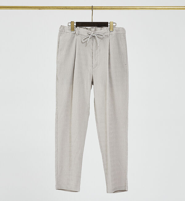 ABAHOUSE「【AH ABAHOUSE / セットアップ対応】楊柳 イージースラックス」|その他|グレージュ