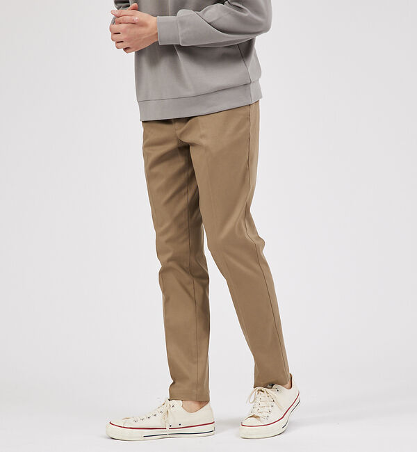 ABAHOUSE「【一部店舗＋WEB限定】定番 ツイル ストレッチ スリムフィット イージー チノ」|チノ|ベージュ