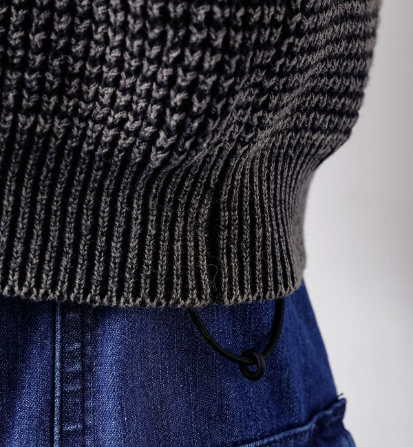 ABAHOUSE「【Revo.レボ】パウダーブリーチ加工ワッフルコットンニットカーディガン/ユニセ」|カーディガン|