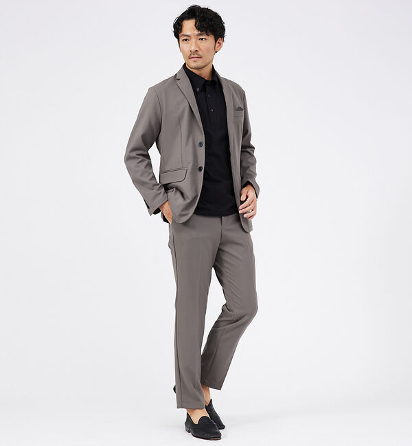 ABAHOUSE「【セットアップ対応】シルキータッチ ウォッシャブル ジャケット」|テーラードジャケット|