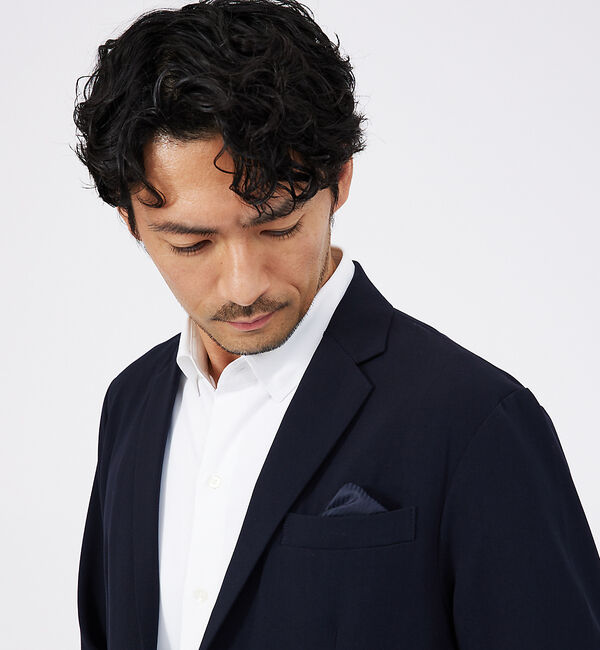 ABAHOUSE「【セットアップ対応】シルキータッチ ウォッシャブル ジャケット」|テーラードジャケット|