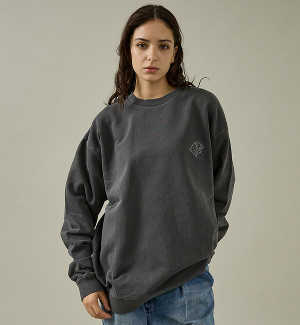 ABAHOUSE「【POLER/ポーラー】EMB PIGMENT DYE CREW/ピグメント加工」|スウェット・ジャージ|