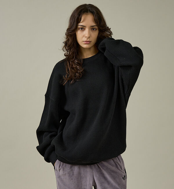 ABAHOUSE「【SEABEES / シービス】HEAVYWEIGHT THERMAL / ヘビ」|Tシャツ・カットソー|ブラック