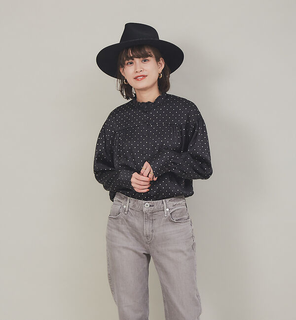 Rouge vif「シャインドットブラウス」|シャツ・ブラウス|ブラック