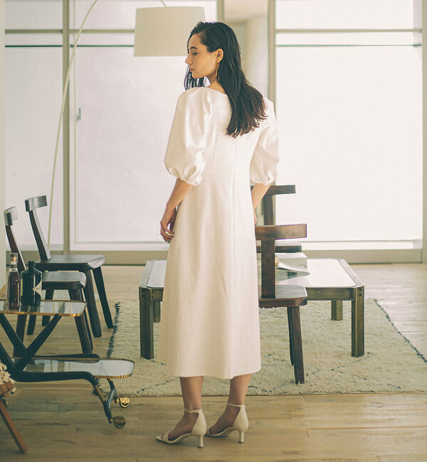 Rouge vif「ボリュームスリーブシェルタリングワンピース」|ワンピース|