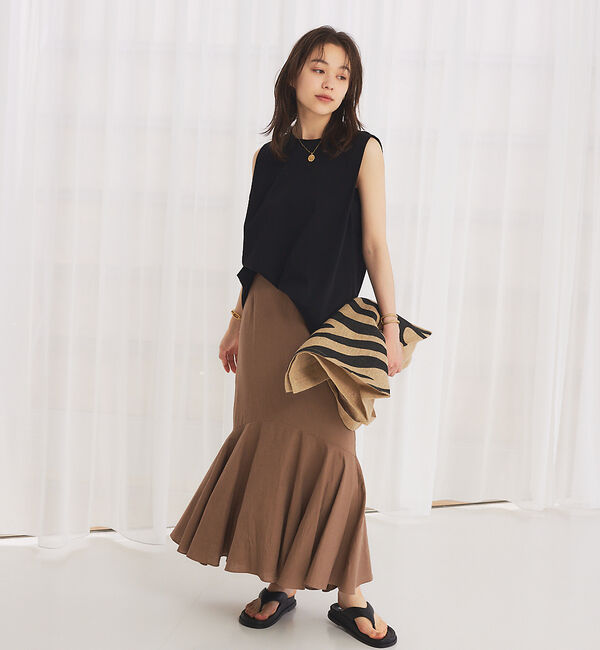 Rouge vif「【セットアップ対応】麻混マーメイドスカート」|スカート|