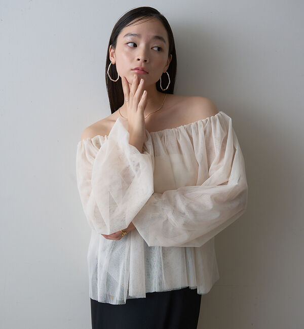 Rouge vif「【一部店舗限定】3wayオフショルチュールブラウス」|シャツ・ブラウス|