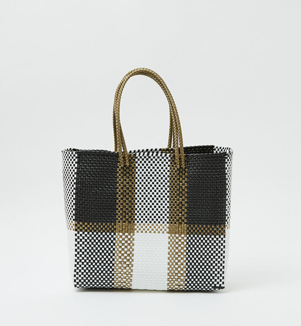 Rouge vif「【MOON BIRD/ムーンバード】手編みのメルカドバッグM/手編み/正方形【W」|トートバッグ|