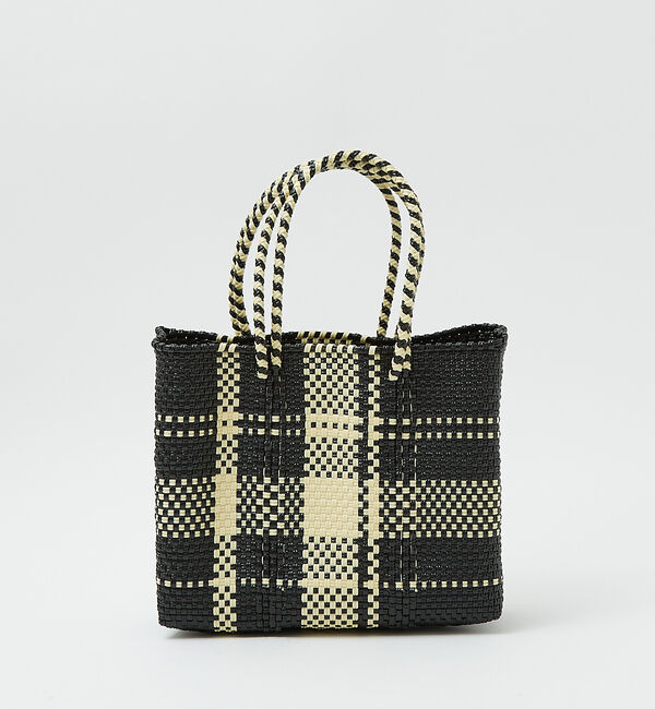 Rouge vif「【MOON BIRD/ムーンバード】手編みのメルカドバッグM/手編み/正方形【W」|トートバッグ|ブラック系その他2