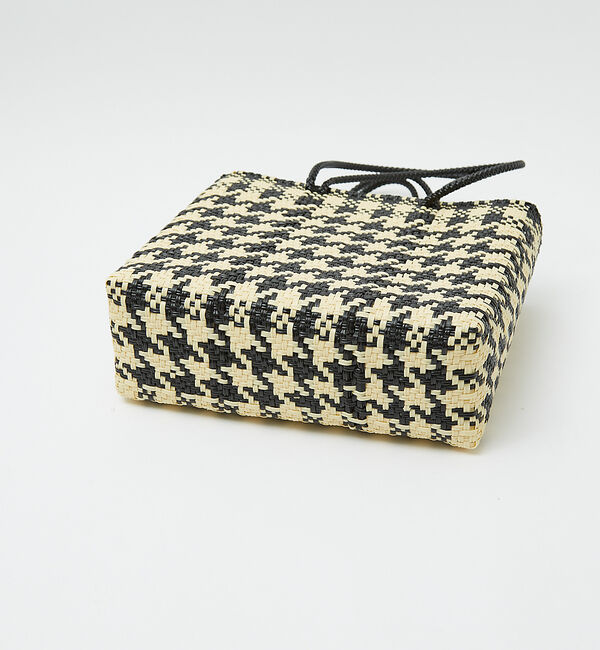 Rouge vif「【MOON BIRD/ムーンバード】手編みのメルカドバッグM/手編み/正方形【W」|トートバッグ|