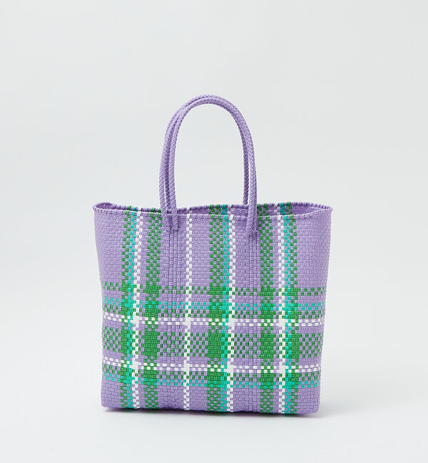 Rouge vif「【MOON BIRD/ムーンバード】手編みのメルカドバッグM/手編み/正方形【W」|トートバッグ|