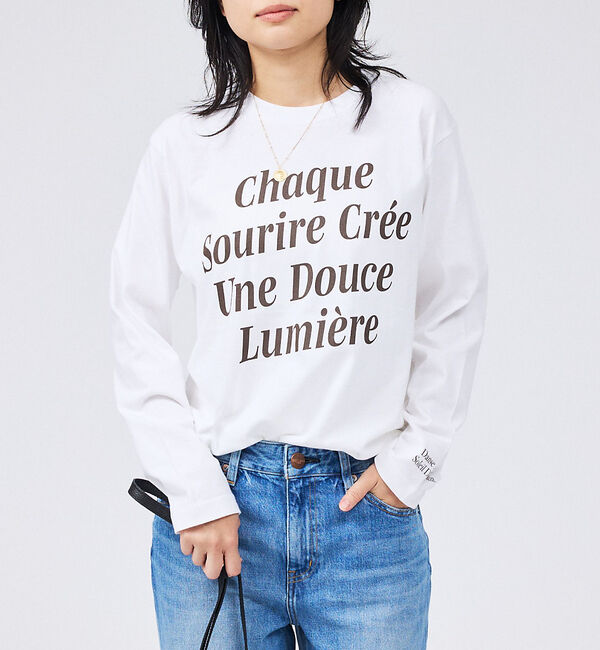 Rouge vif「ロゴロングスリーブTシャツ」|Tシャツ・カットソー|ホワイト