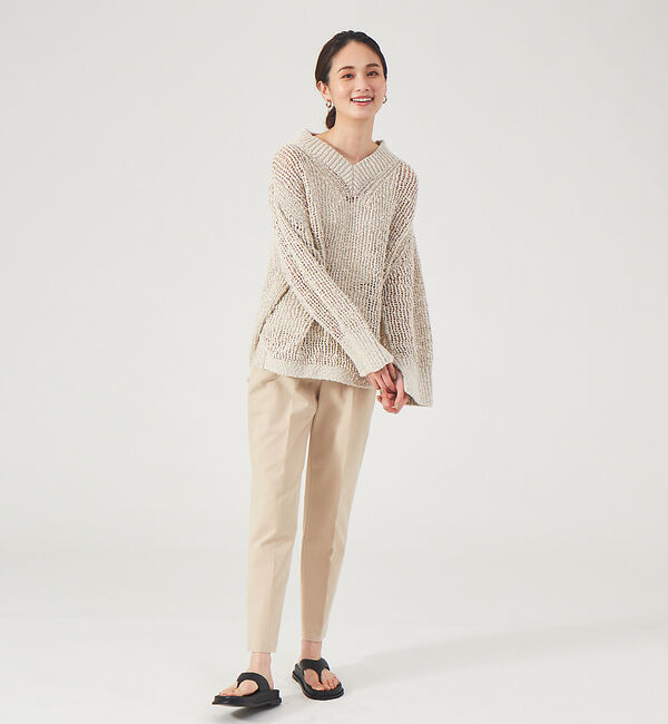 qualite「《セットアップ対応》2WAYストレッチハイウエストテーパードパンツ」|その他|